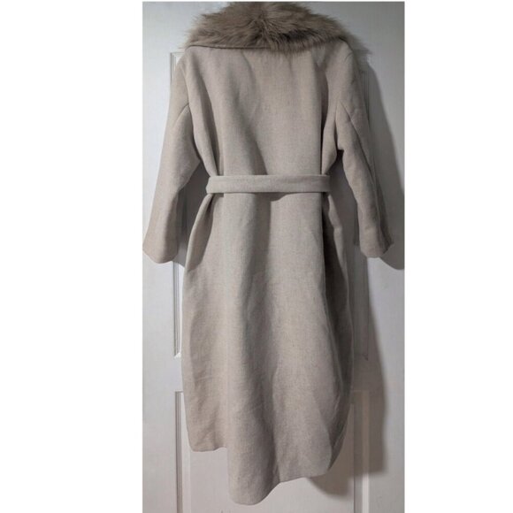 Zara | ZW Collection Faux Fur Collar Coat - Picture 6 of 15